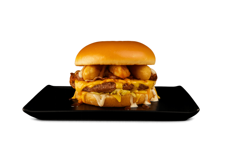 Бургер BBQ с сырными палочками