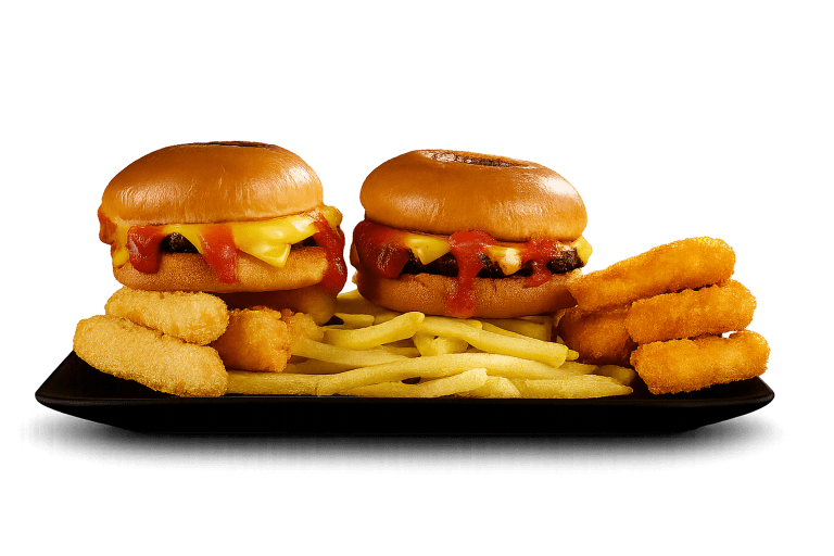 Комбо снеков и бургеры