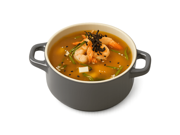 Суп Мисо с тофу и креветкой