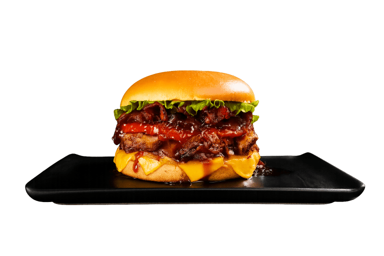 Бургер Фирменный с томленой свининой и соусом Джек Дэниэлс